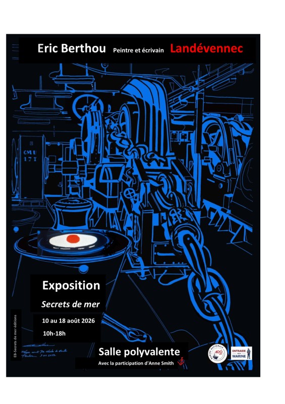 © Eric Berthou : Affiche de l'exposition Secrets de mer du 10 au 18 août 2026 à la salle polyvalente de Landévennec