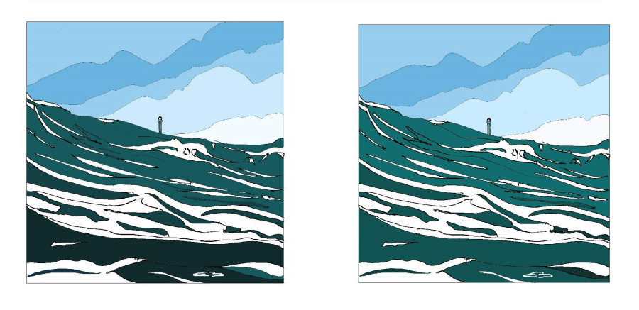 © Eric Berthou : Illustration : Mer formée © Eric Berthou : Illustration : Mer formée